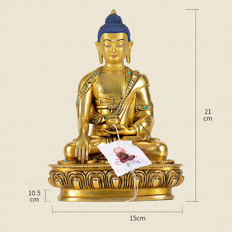 釈迦牟尼仏慈悲の銅像装飾