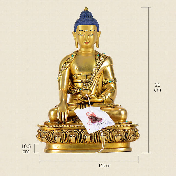 釈迦牟尼仏慈悲の銅像装飾