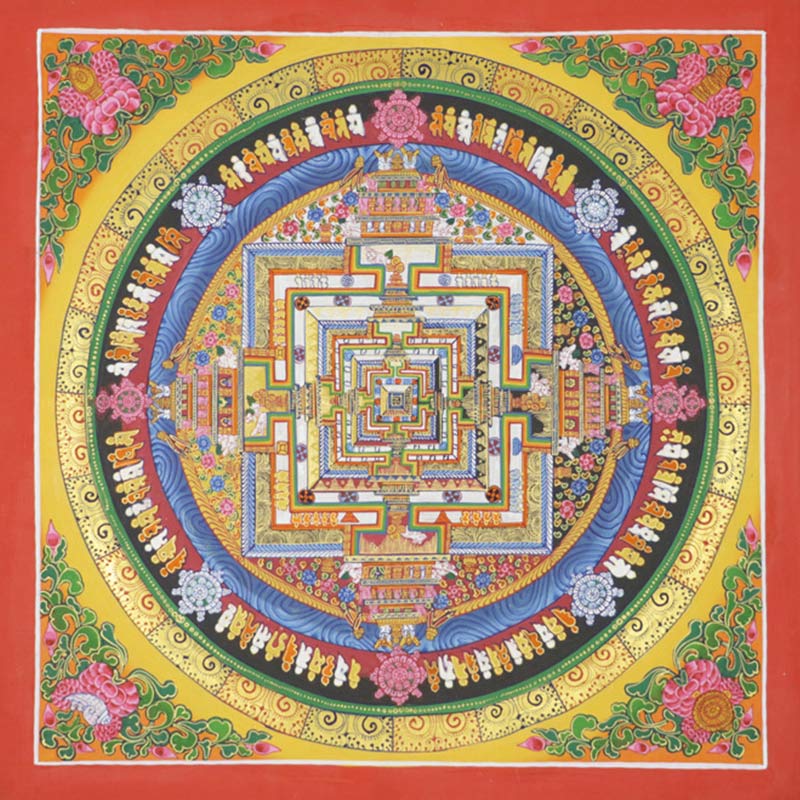 Buddha Stonesチベットタンカ画 祝福 手作り装飾