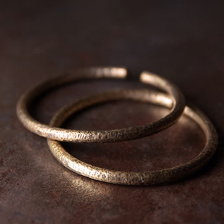 Buddha Stonesの素朴なデザイン銅製バランス調節可能なカフブレスレット