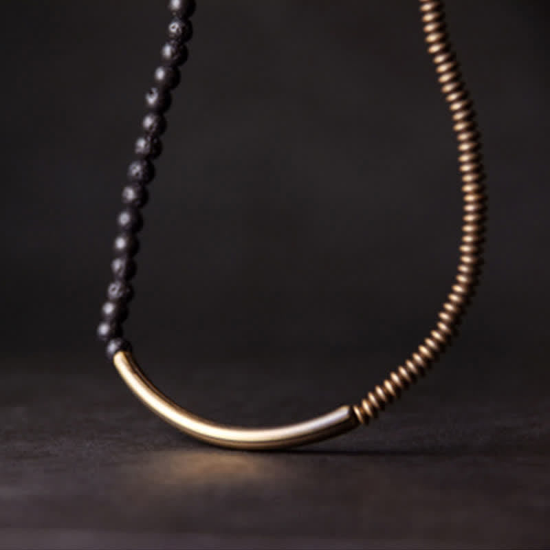 Buddha Stonesヴィンテージ溶岩銅サポートブレスレット