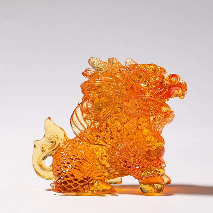 Buddha Stones風水 キリン 手作り リュウリ クリスタル アートピース ホームオフィス デコレーション
