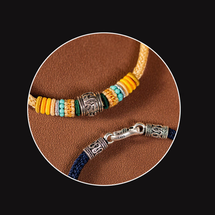 Buddha Stonesハンドメイド925スターリングシルバーチベットオーム・マニ・パドメ・フムピュリティ編みブレスレット - image 13