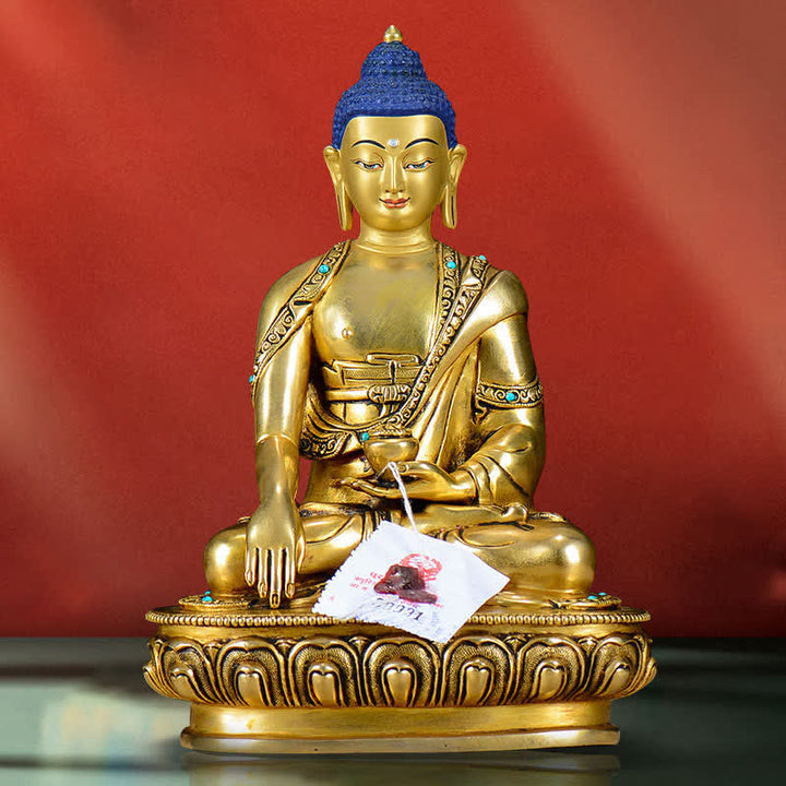 釈迦牟尼仏慈悲の銅像装飾