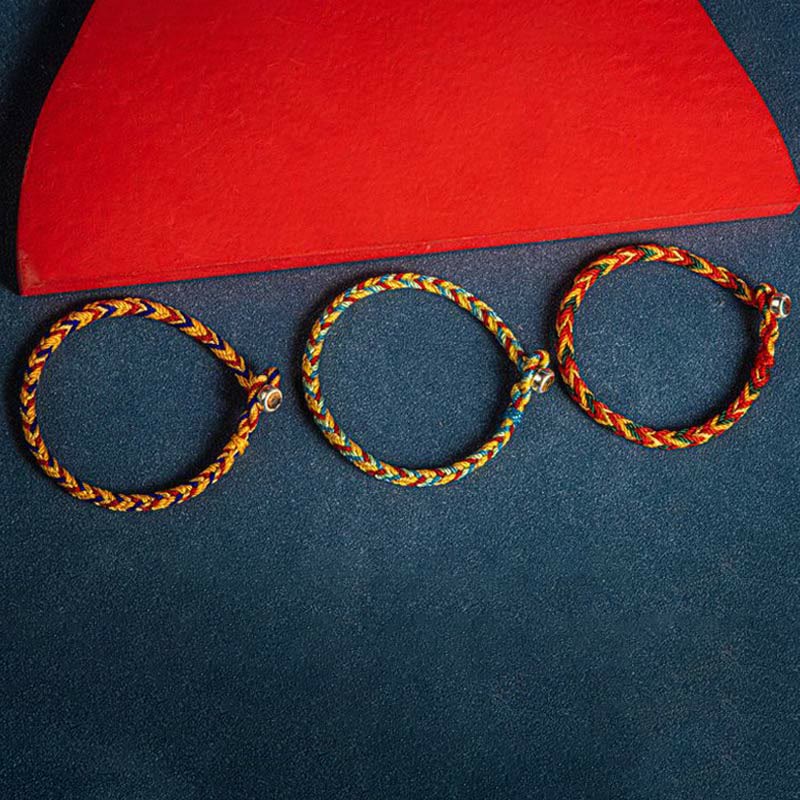 Buddha Stones「一年中無事でありますように」幸運のマルチカラーブレスレット