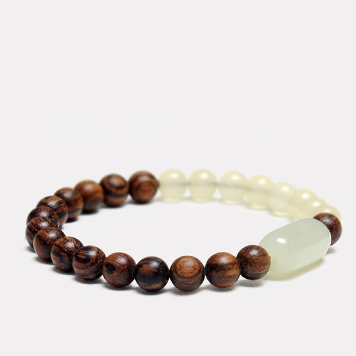 Buddha Stones翡翠白檀幸運豊穣ブレスレット