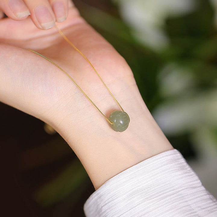 Buddha Stones925 スターリングシルバー 天然和田翡翠 シアン翡翠 幸運の笑う仏陀 蝶のネックレスペンダント - 和田玉蓮 - image 12