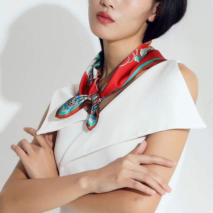 Buddha Stones敦煌 反芻 琵琶 飛翔 フレスコ画 100% 桑絹 スカーフ 高級 6A 敦煌 ショール