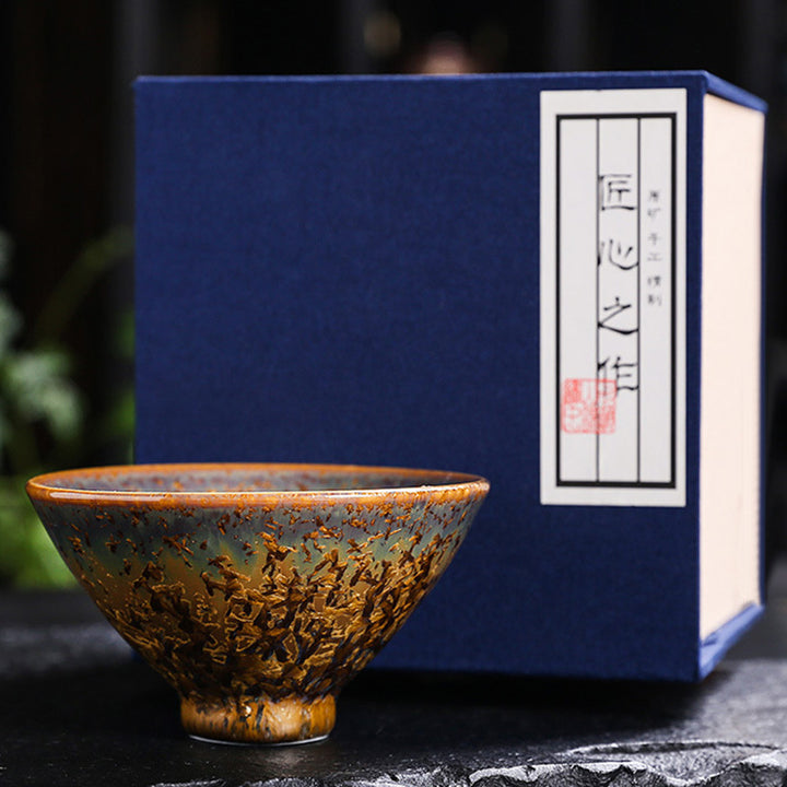 Buddha Stonesカラフルブラウン 陶器 ティーカップ カンフー ティーカップ ボウル