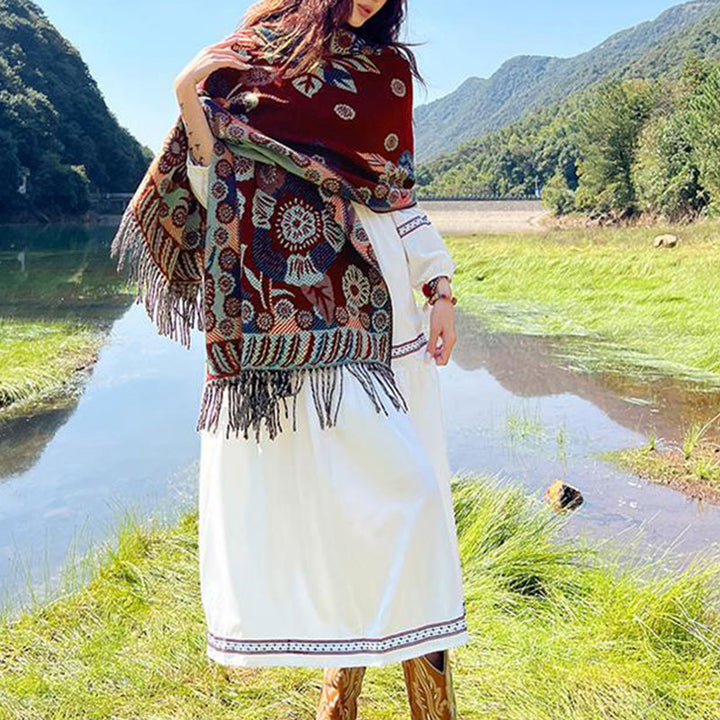 Buddha Stonesの花 花柄 葉柄 デザイン ショール 心地よい 旅行用 スカーフ ラップ