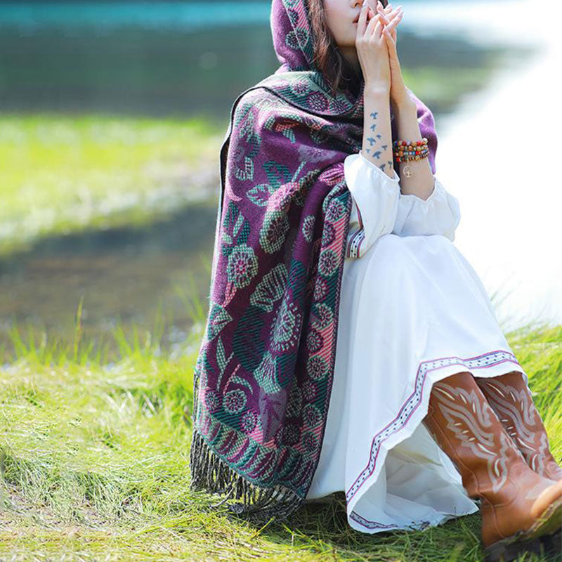 Buddha Stonesの花 花柄 葉柄 デザイン ショール 心地よい 旅行用 スカーフ ラップ
