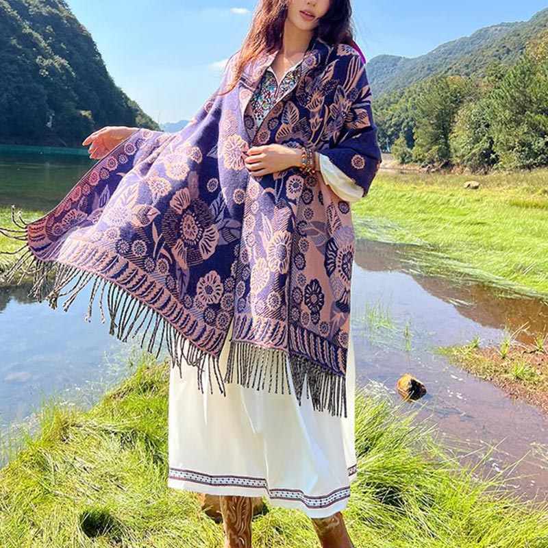 Buddha Stonesの花 花柄 葉柄 デザイン ショール 心地よい 旅行用 スカーフ ラップ