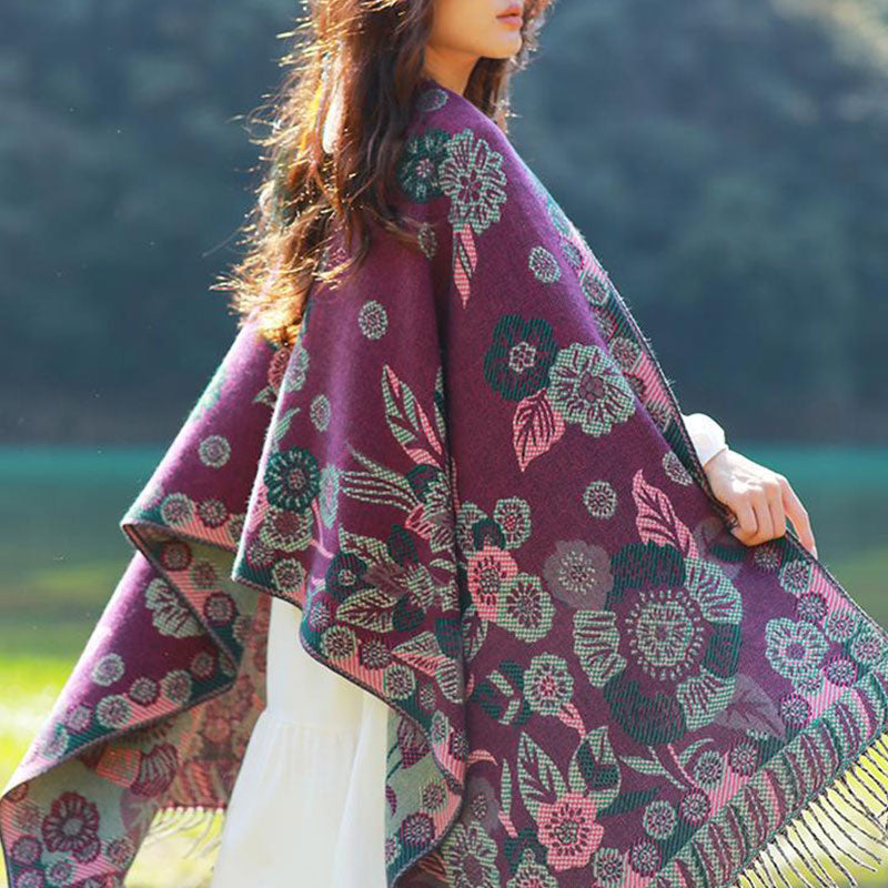 Buddha Stonesの花 花柄 葉柄 デザイン ショール 心地よい 旅行用 スカーフ ラップ