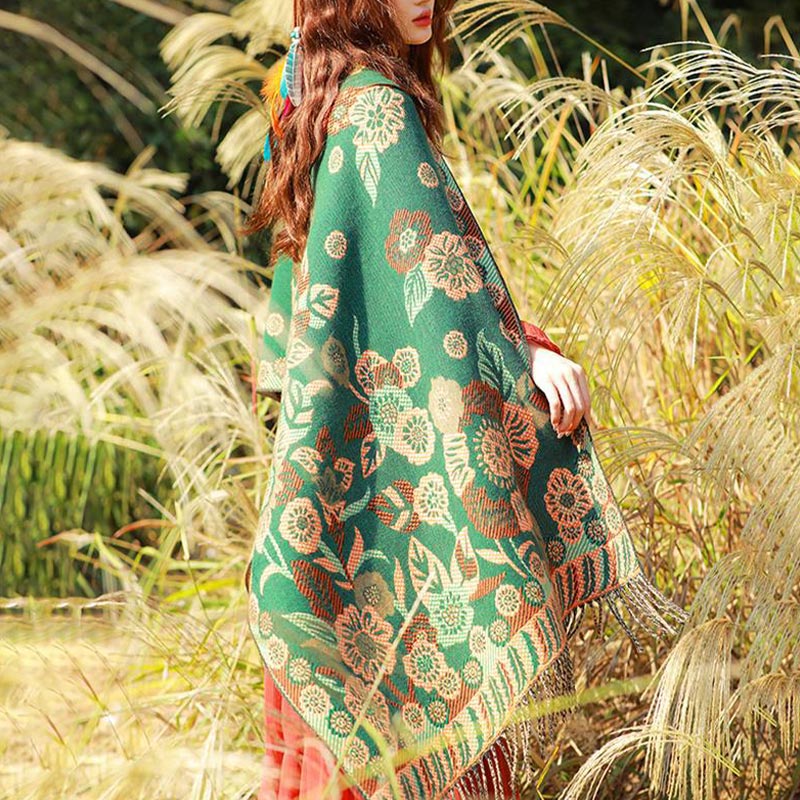 Buddha Stonesの花 花柄 葉柄 デザイン ショール 心地よい 旅行用 スカーフ ラップ