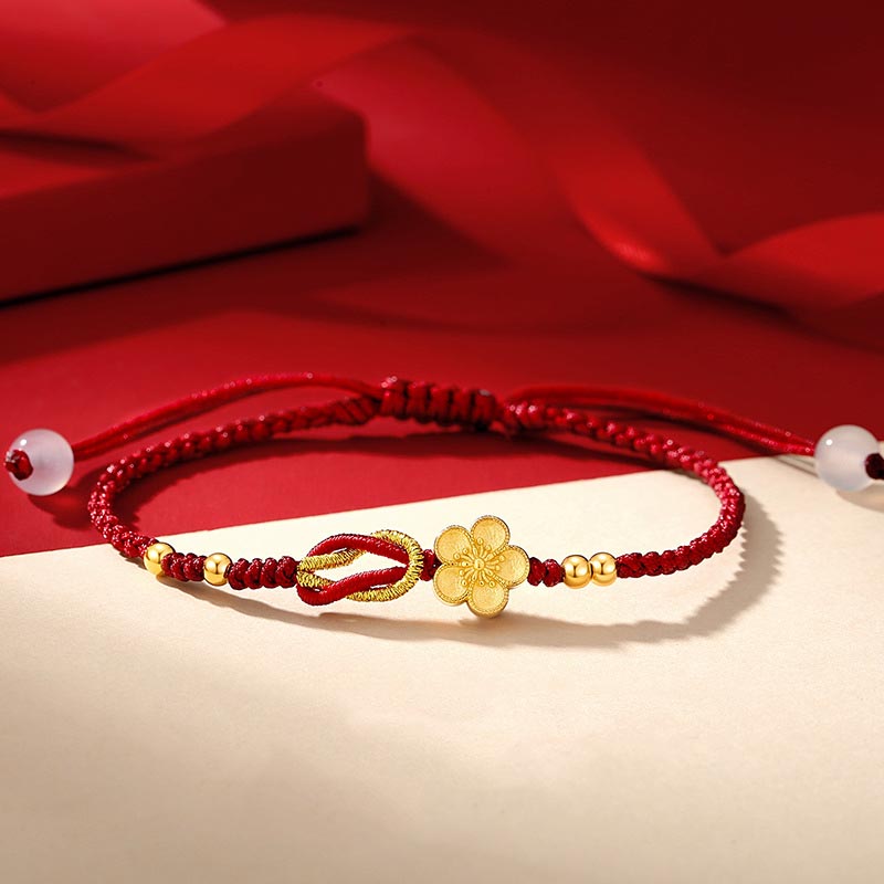 Buddha Stonesハンドメイド 925 スターリングシルバー 桜 カルセドニー 幸運ブレスレット