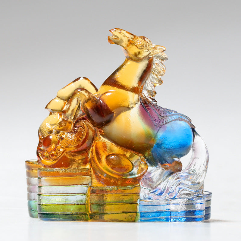 龍の年 ハンドメイドBuddha Stones12 中国の干支 リュウリ クリスタル アートピース 保護 ホーム オフィス 装飾