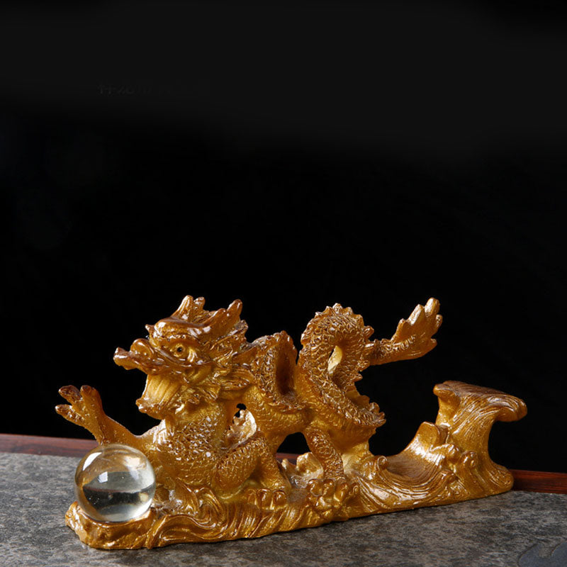 龍の年 色が変わるBuddha Stones樹脂製 馬の幸運 ティーペット 置物 装飾品