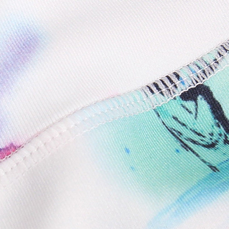 Buddha Stonesピンク 花 ホワイト カラフル インク ホワイト プリント レギンス スポーツ フィットネス ヨガ レディース パンツ - image 14