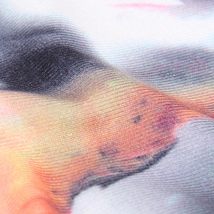 Buddha Stonesピンク 花 ホワイト カラフル インク ホワイト プリント レギンス スポーツ フィットネス ヨガ レディース パンツ - image 13