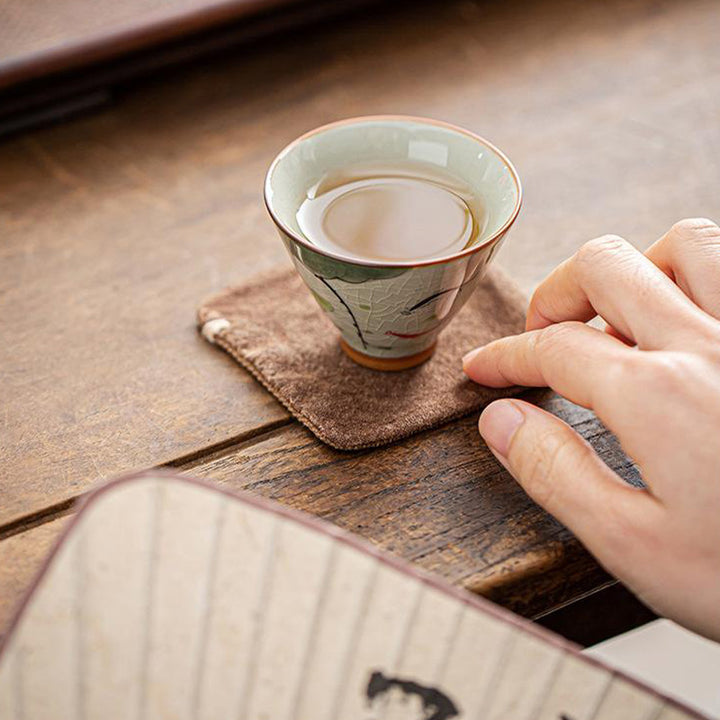 Buddha Stones柿舟 鯉 蓮 陶器 ティーカップ カンフーティーカップ 50ml