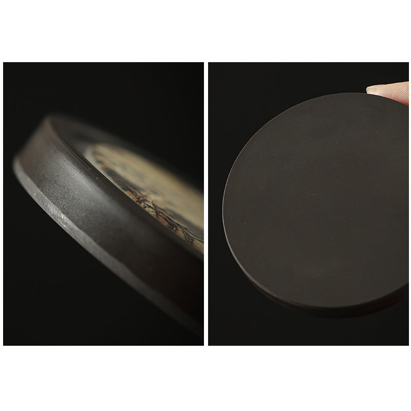 Buddha Stonesの花 桃色 般若心経 ビワ 木蓮 柿 陶器 カップマット パッド コースター カンフー ティーマット