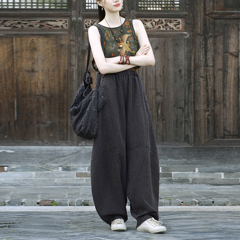 Buddha Stonesコットンリネンパンツハーレムパンツゆったり禅ヨガ太極拳レディースパンツ - image 26