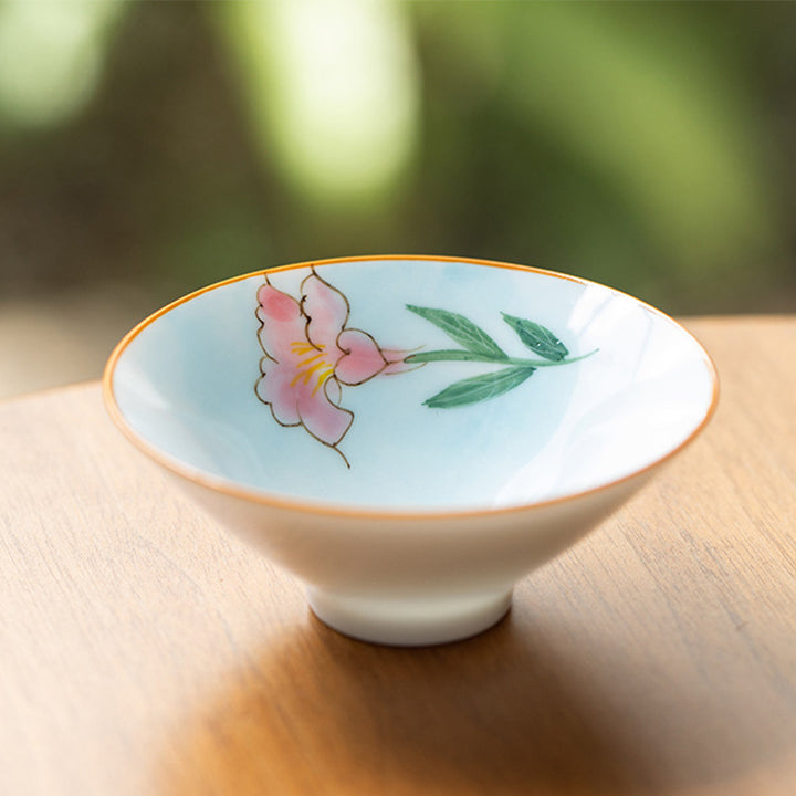 Buddha Stones曼荼羅花鯉蓮鳥柿ティーカップカンフーティーカップ50ml