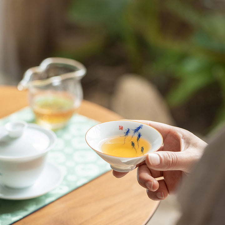 Buddha Stones曼荼羅花鯉蓮鳥柿ティーカップカンフーティーカップ50ml