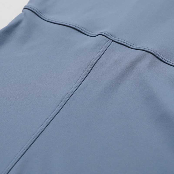 Buddha Stonesハイストレッチ ジッパー 半袖 ジャンプスーツ スポーツ フィットネス ヨガ レディース ボディスーツ - image 12