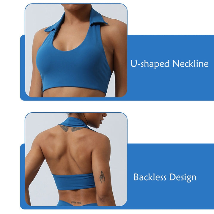 Buddha Stones 2点セット ワークアウト ノースリーブ バックレス トップ ショーツ フレアパンツ スポーツ フィットネス ヨガ 衣装セット - image 5