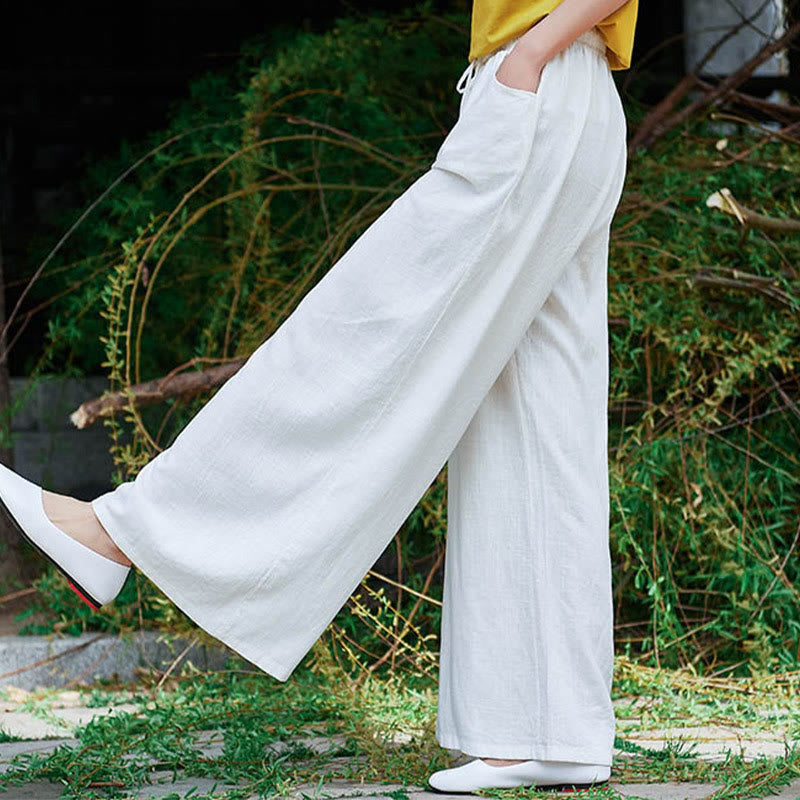 Buddha Stones無地 ワイドレッグパンツ ダンス レディース ヨガパンツ ポケット付き - image 19