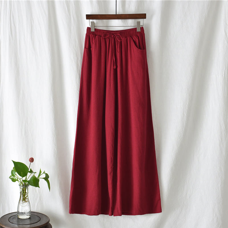 Buddha Stones無地 ワイドレッグパンツ ダンス レディース ヨガパンツ ポケット付き - image 48