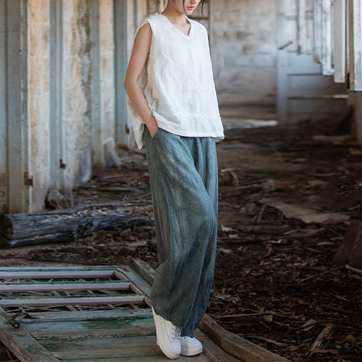 Buddha Stonesレトロ タイダイ ハーレムパンツ カジュアル レディース ヨガパンツ ポケット付き - image 29