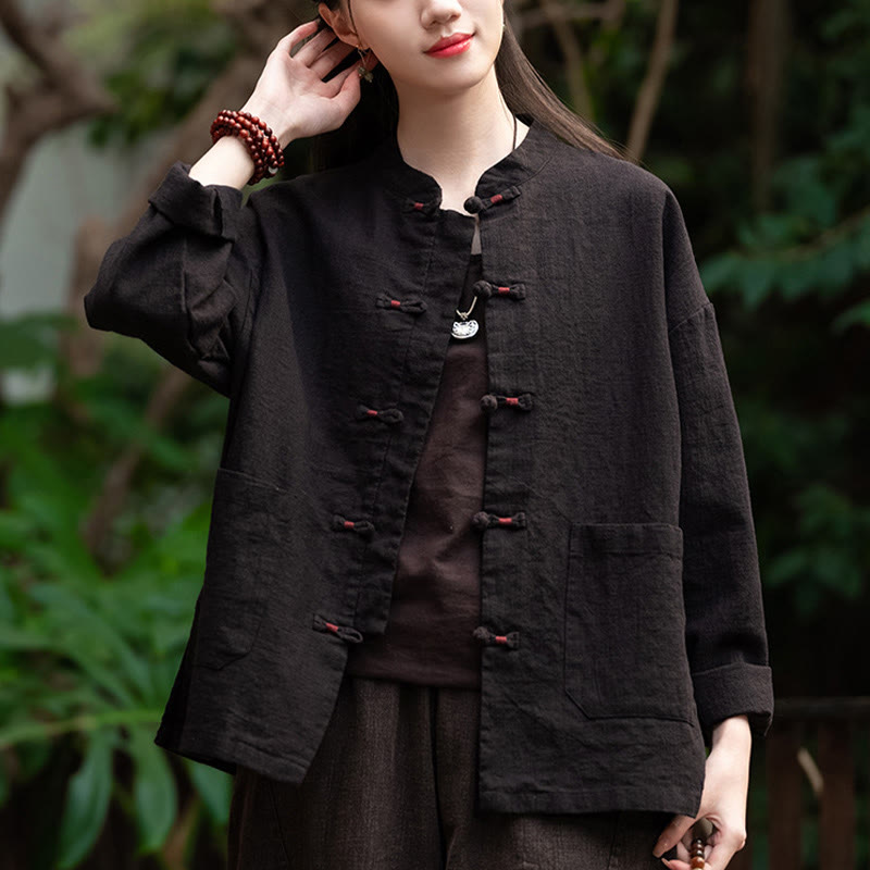 Buddha Stonesのカエルボタンシャツ 禅瞑想用トップス コットンリネンジャケット - image 17