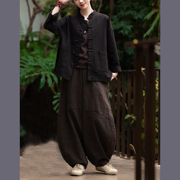 Buddha Stonesのカエルボタンシャツ 禅瞑想用トップス コットンリネンジャケット - image 20