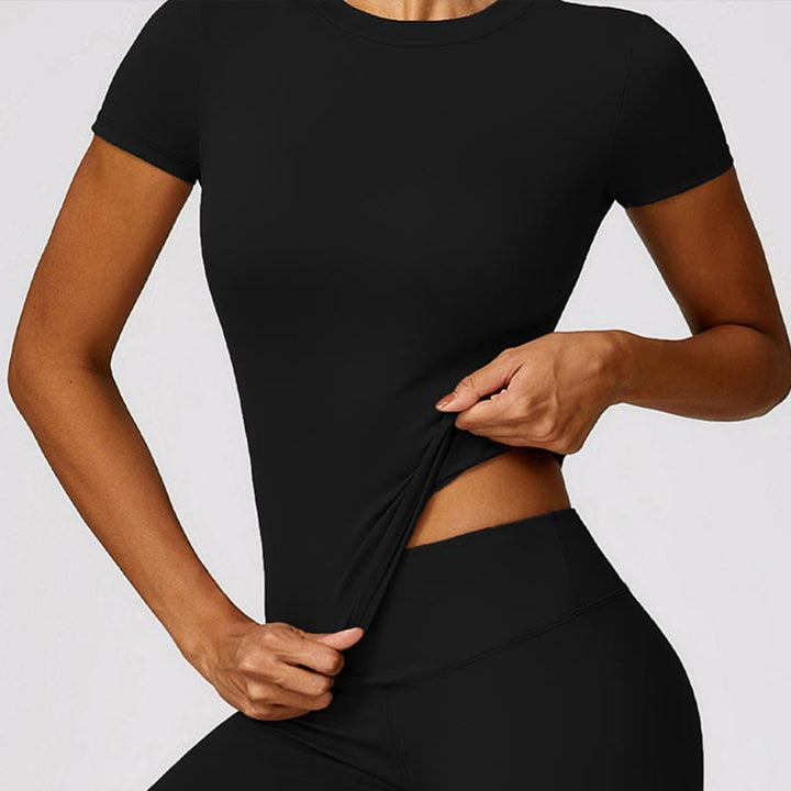 Buddha Stonesレディース 半袖 Tシャツ トップ ハイウエスト レギンス パンツ スポーツ ヨガ用 - image 1