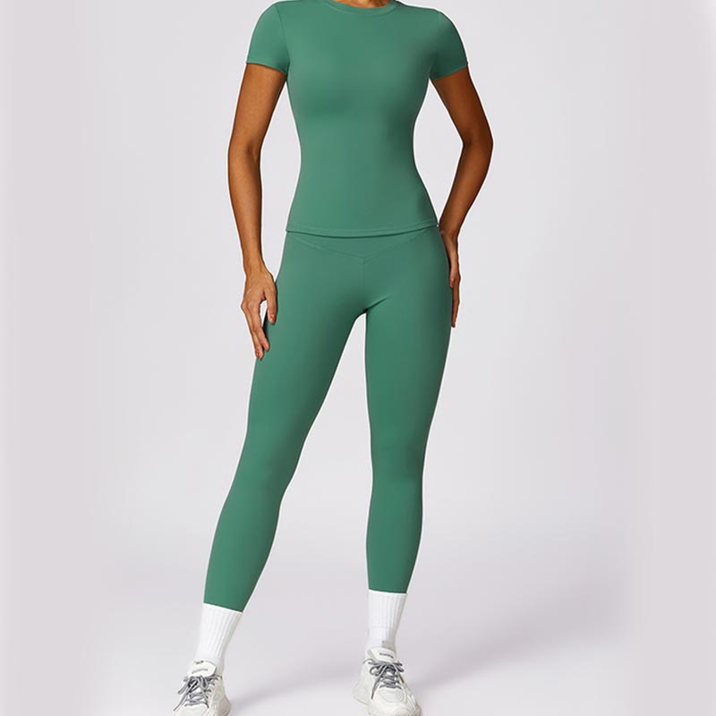 Buddha Stonesレディース 半袖 Tシャツ トップ ハイウエスト レギンス パンツ スポーツ ヨガ用 - image 33