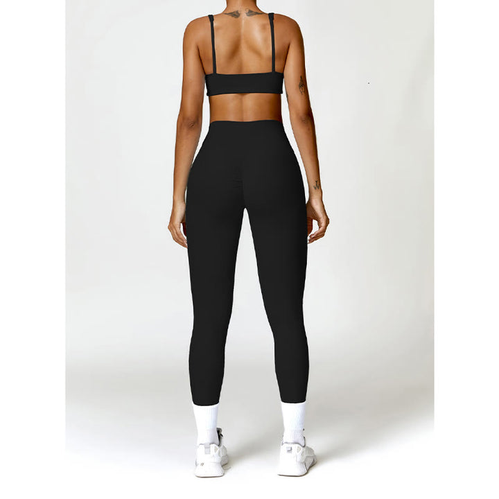 Buddha Stonesジム スポーツ ヨガ バックレス ブラ クロップ タンクトップ ショーツ - image 5