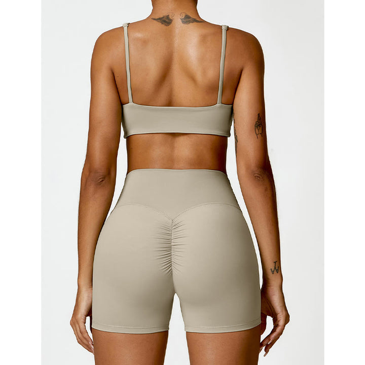 Buddha Stonesジム スポーツ ヨガ バックレス ブラ クロップ タンクトップ ショーツ - image 53