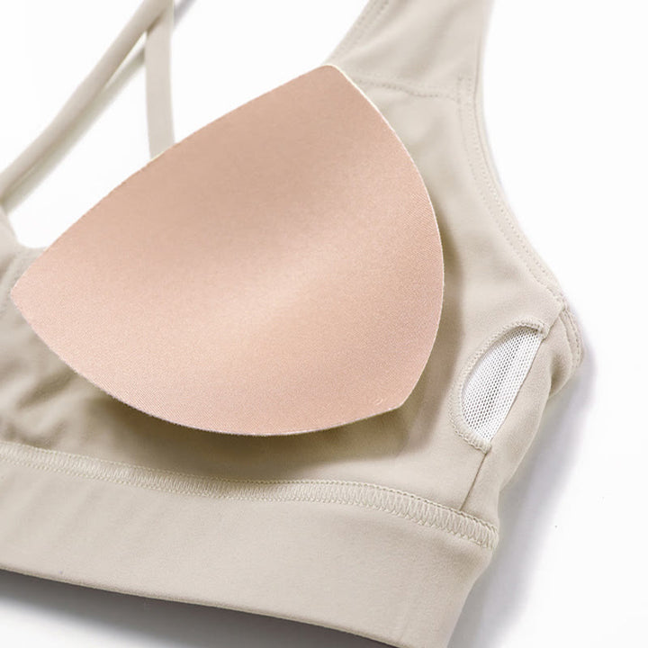 Buddha Stonesジム スポーツ ヨガ バックレス ブラ クロップ タンクトップ 通気性 ショーツ