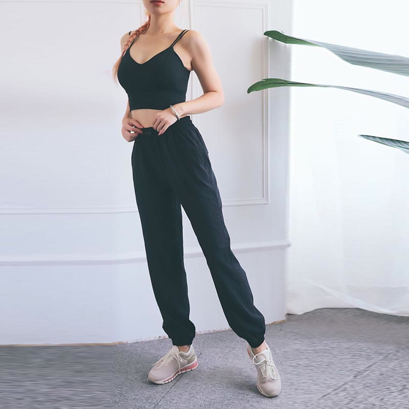 Buddha Stonesハイウエスト フィットネス ヨガ スポーツ ジョガー トラックパンツ ポケット付き スウェットパンツ