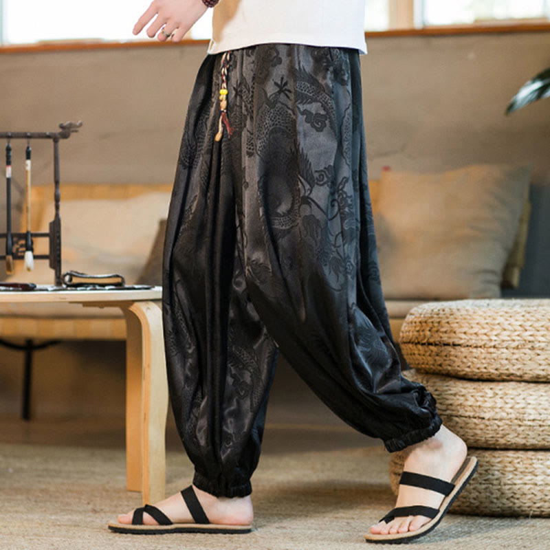 Buddha Stones ゆったりシルエット メンズ ハーレムパンツ ポケット付き