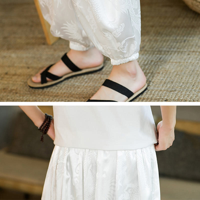 Buddha Stones ゆったりシルエット メンズ ハーレムパンツ ポケット付き