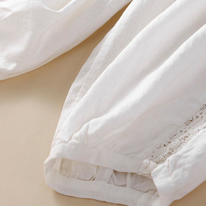 Buddha Stones無地フラワー ルーズドローストリング ハーレムパンツ ポケット付き - image 14