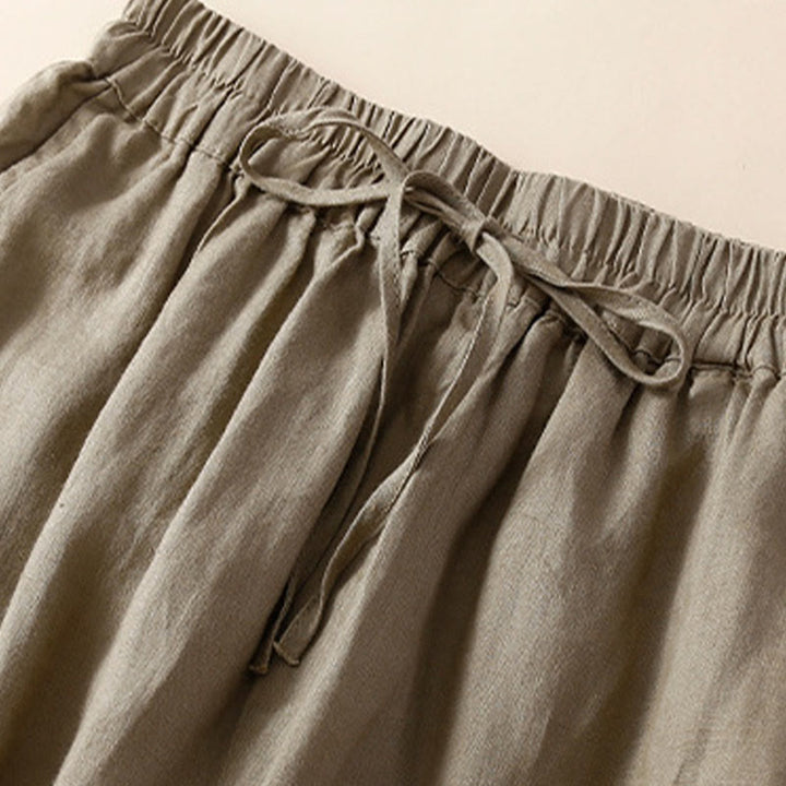 Buddha Stones無地フラワー ルーズドローストリング ハーレムパンツ ポケット付き - image 28