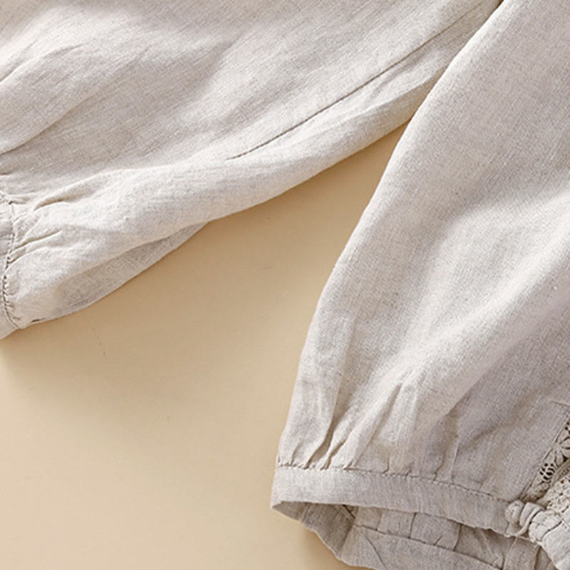 Buddha Stones無地フラワー ルーズドローストリング ハーレムパンツ ポケット付き - image 8