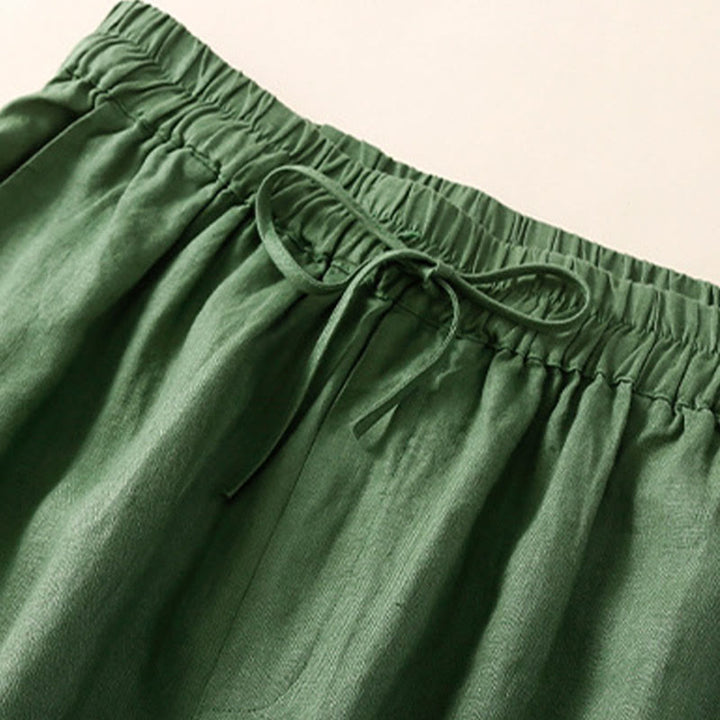 Buddha Stones無地フラワー ルーズドローストリング ハーレムパンツ ポケット付き - image 23