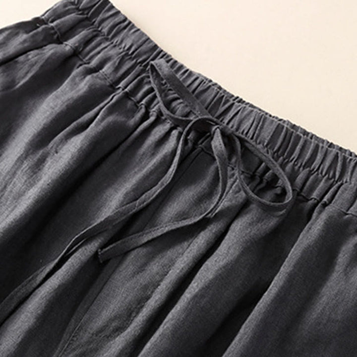 Buddha Stones無地フラワー ルーズドローストリング ハーレムパンツ ポケット付き - image 17