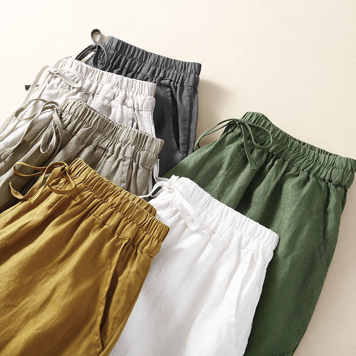 Buddha Stones無地フラワー ルーズドローストリング ハーレムパンツ ポケット付き - image 35