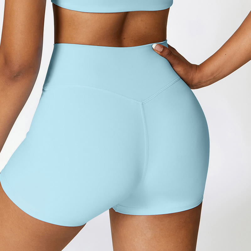 Buddha Stones無地 クロップ タンクトップ ハイウエスト ショーツ スポーツ フィットネス ジム ヨガ ウェア - image 44